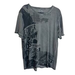 Lee Cooper T Shirt Lived in Gray Graphic T-Shirt sz L
